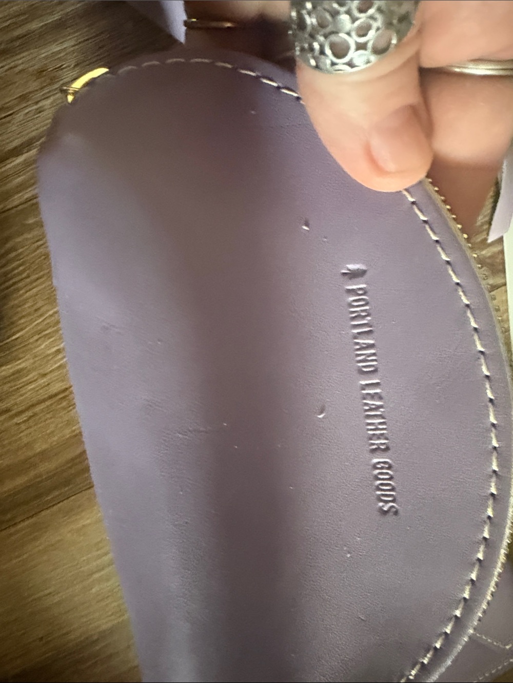 Portland Leather Lavender Crossbody Set with Matching Accessories - Picture 6 of 9